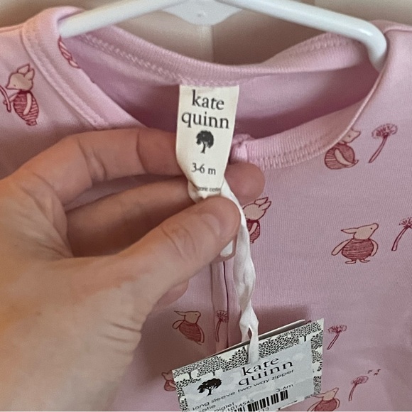 NWT Kate Quinn Pink Piglet Footie Pajama with Foldover Cuffs Size 3-6M - Picture 2 of 6